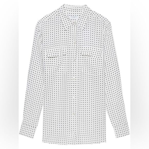 Tommy Hilfiger polka dots white collar shirt - Picture 1 of 7